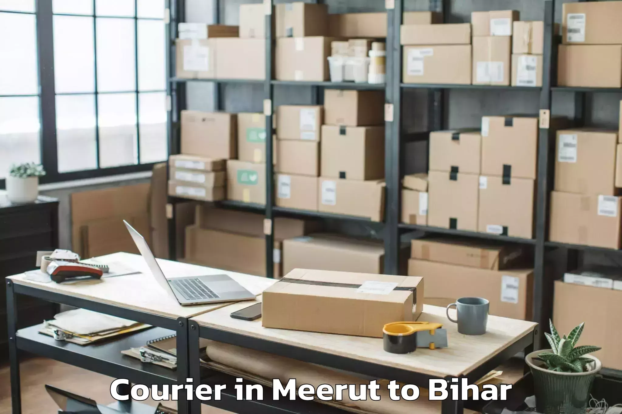 Book Meerut to Laheriasarai Courier Online